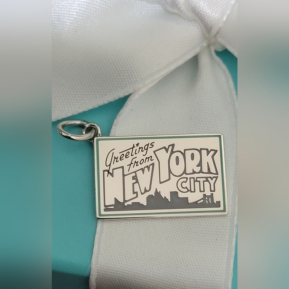 Tiffany & Co New York Postcard Charm - Authentic - NEW
